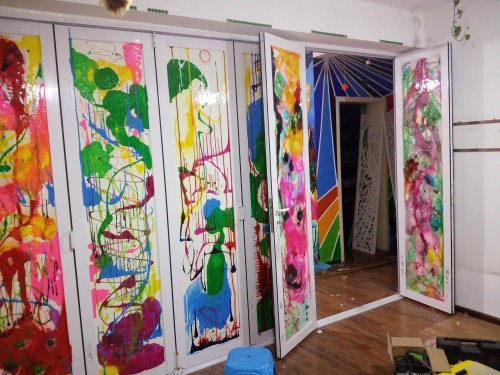 美術(shù)繪畫室折疊門隔斷